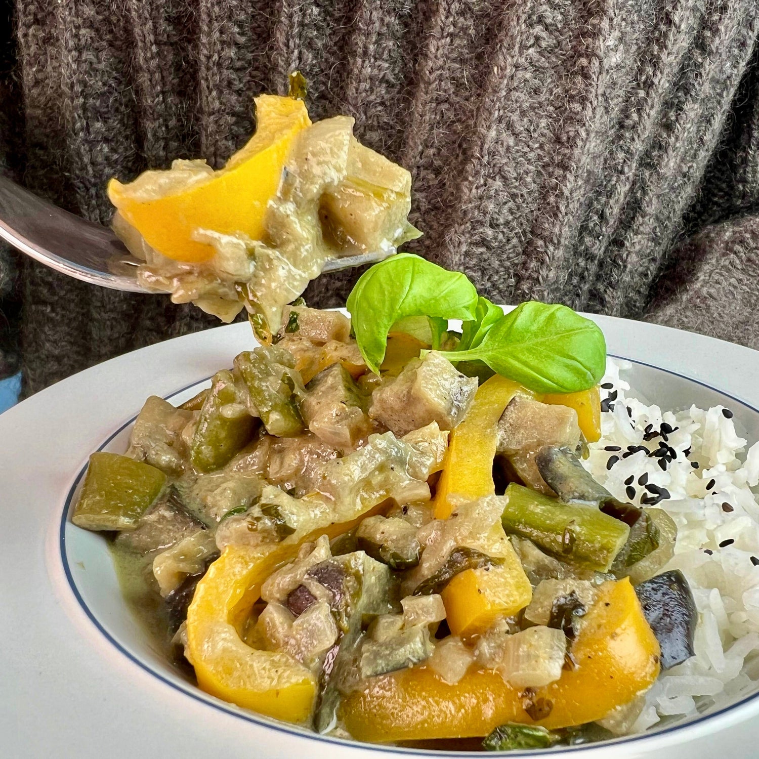 Thai karry | Karryret med aubergine og peberfrugt