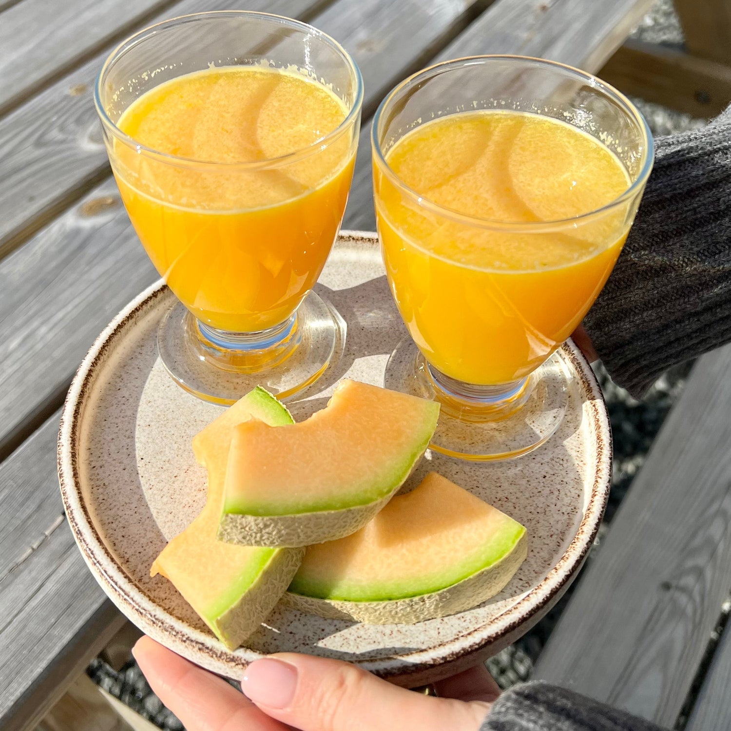 Cantaloupe juice | Juice med cantaloupe melon og ananas