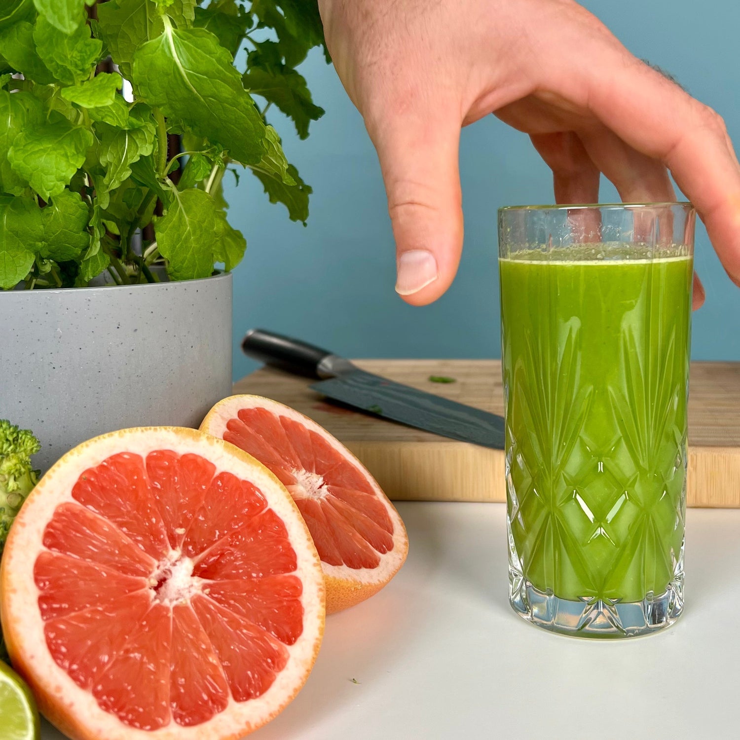 Louises grønneste juice | Grøn juice med spinat, agurk, broccoli og selleri