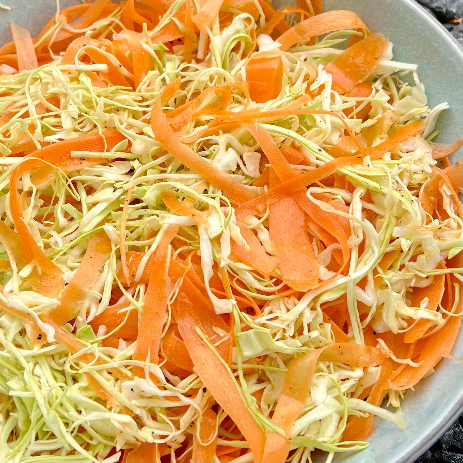 Spidskålssalat med gulerødder