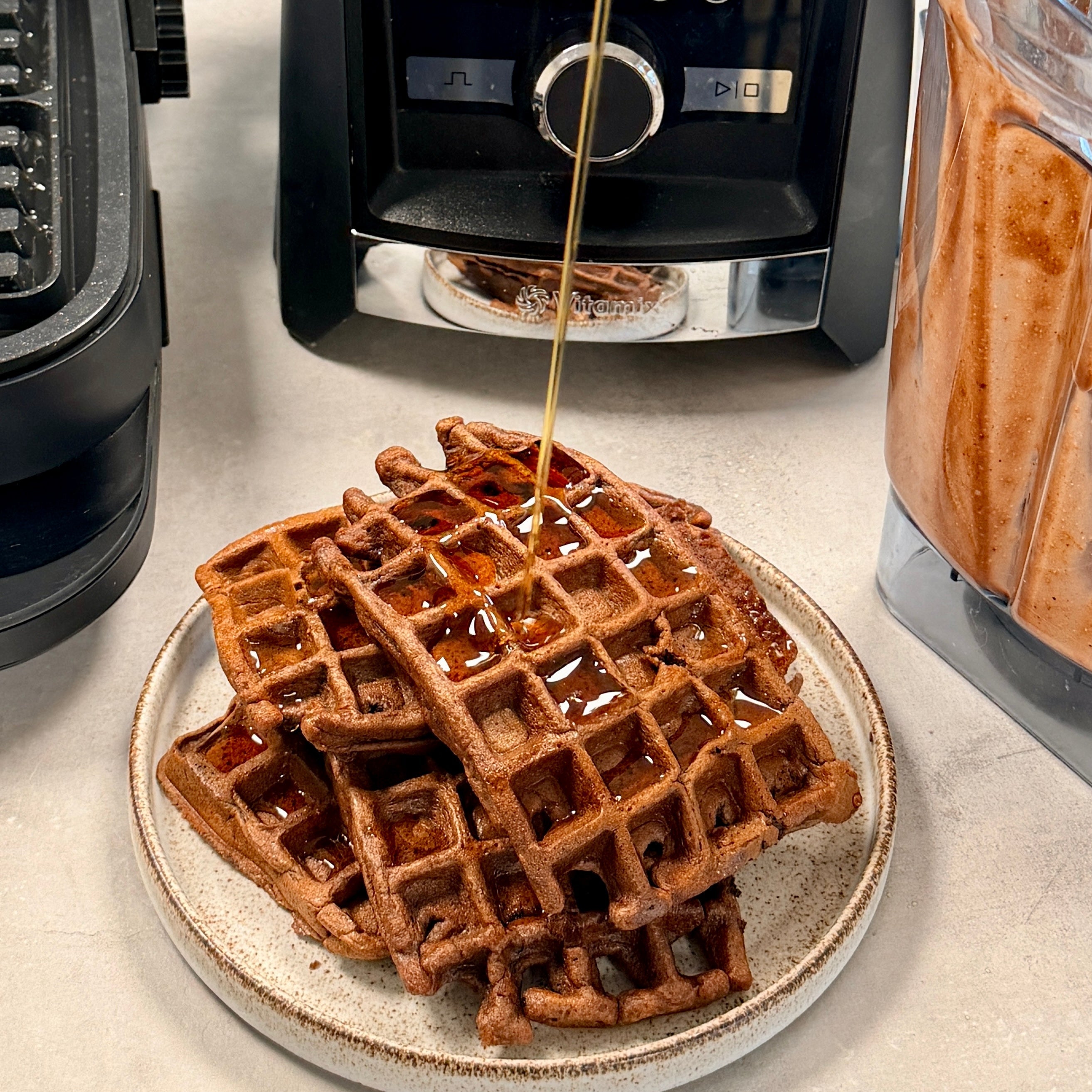 Kakaovafler | Glutenfri vafler med kakao og hytteost