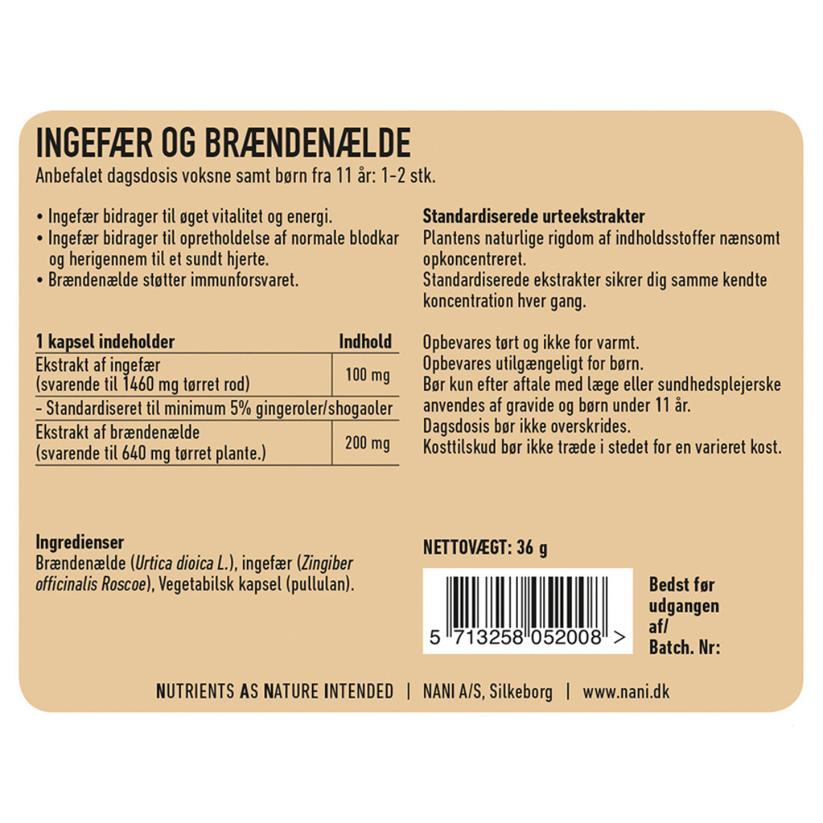 Nani Ingefær, 90 stk.