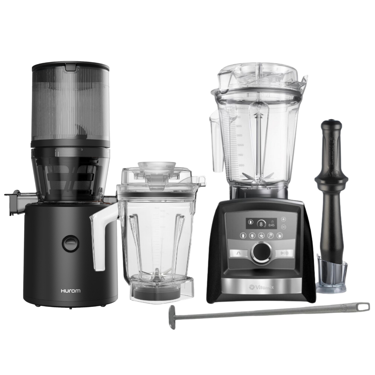 Det Ultimative Sæt, Vitamix Jubilæumsmodel + Hurom H320N, sort