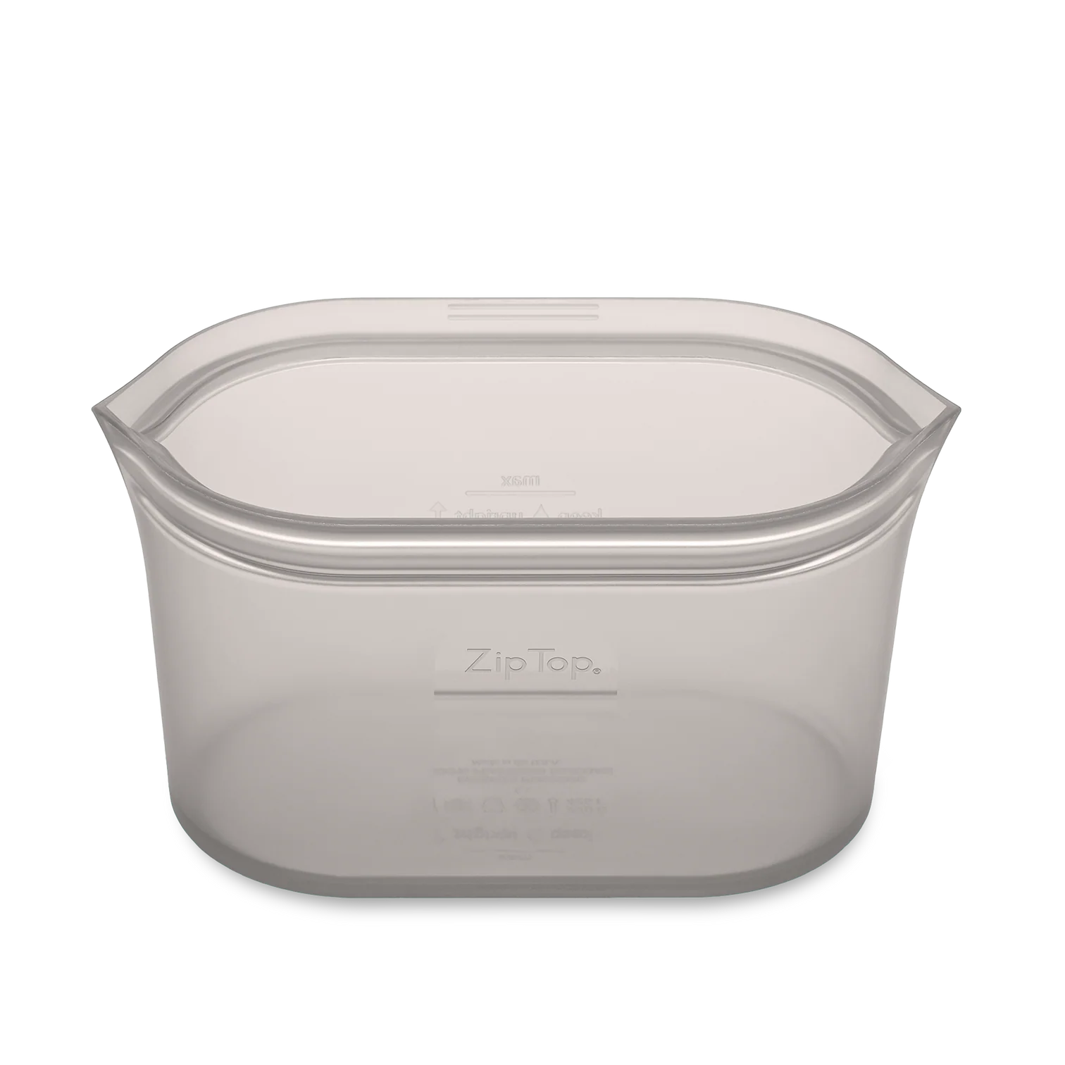 Zip Top Stor Beholder, Grå
