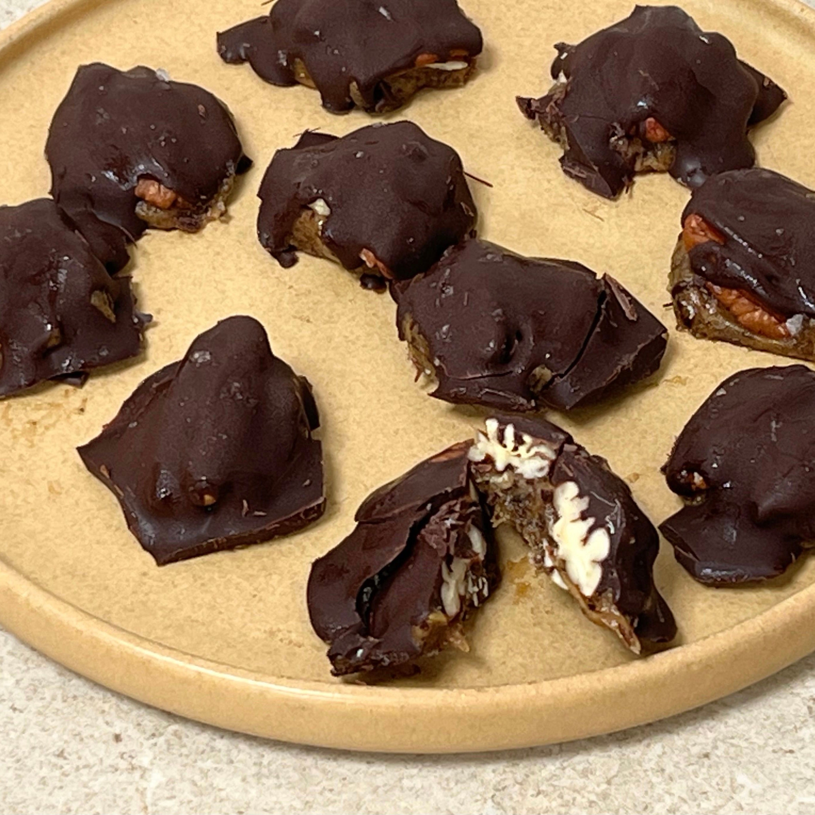 Pekan snack | Pekannødder med dadler og chokolade