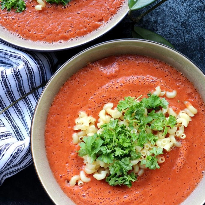 Tomatsuppe med Bønner & Peberfrugt | Tomatsuppe med kidneybønner