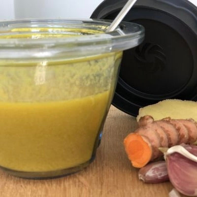 Salat dressing no. 1 | Dressing med ingefær og gurkemeje