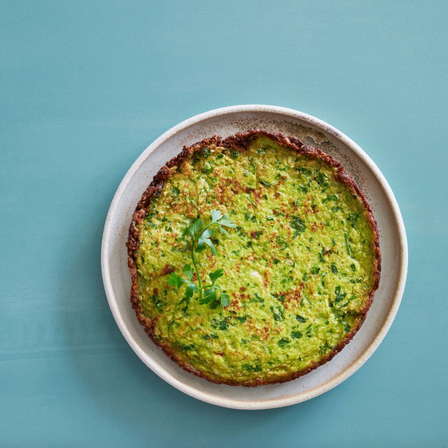 Glutenfri omelet opskrift med blomkål og persille | Omelet med blomkål og persille