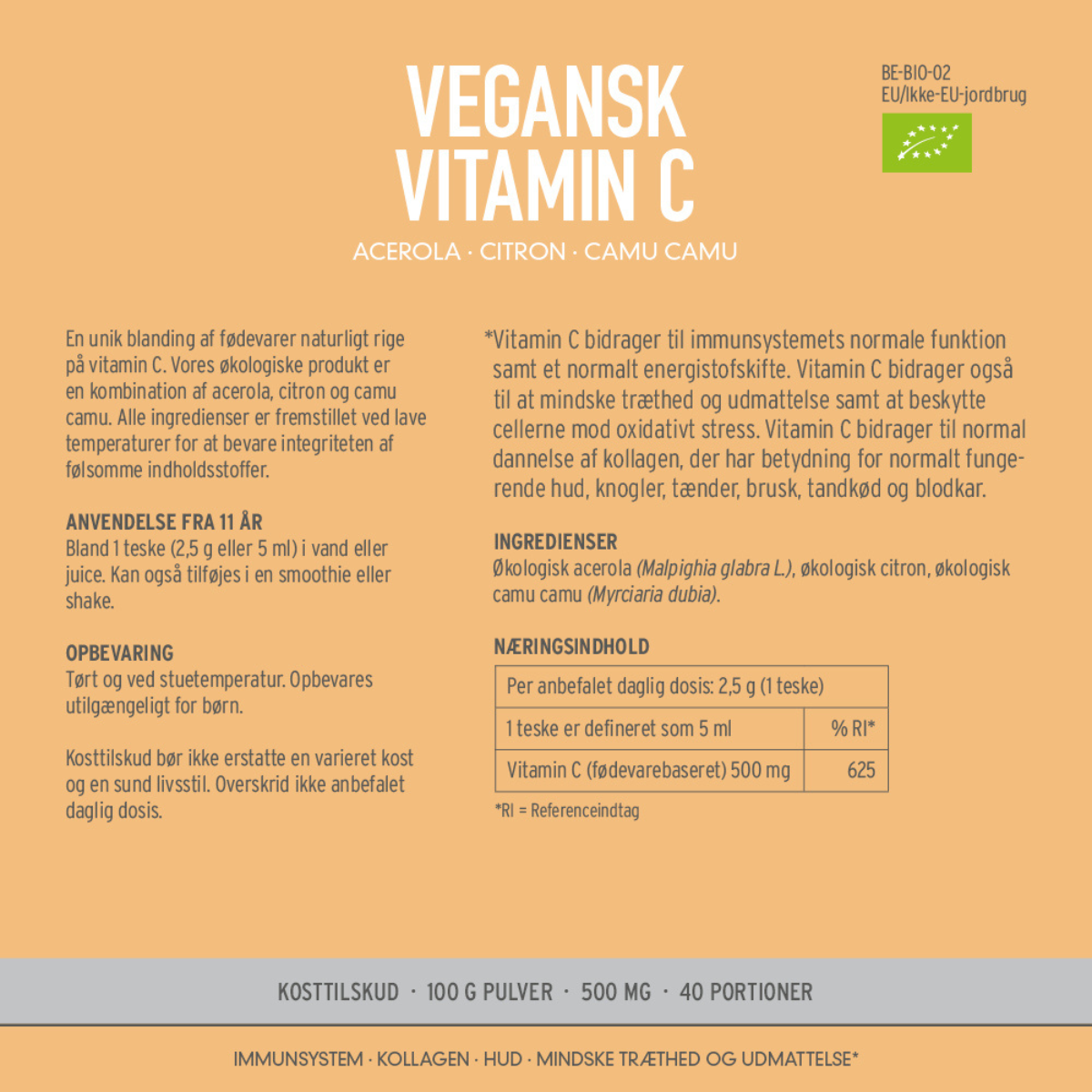 Plantforce Vegansk Vitamin C, 100 g