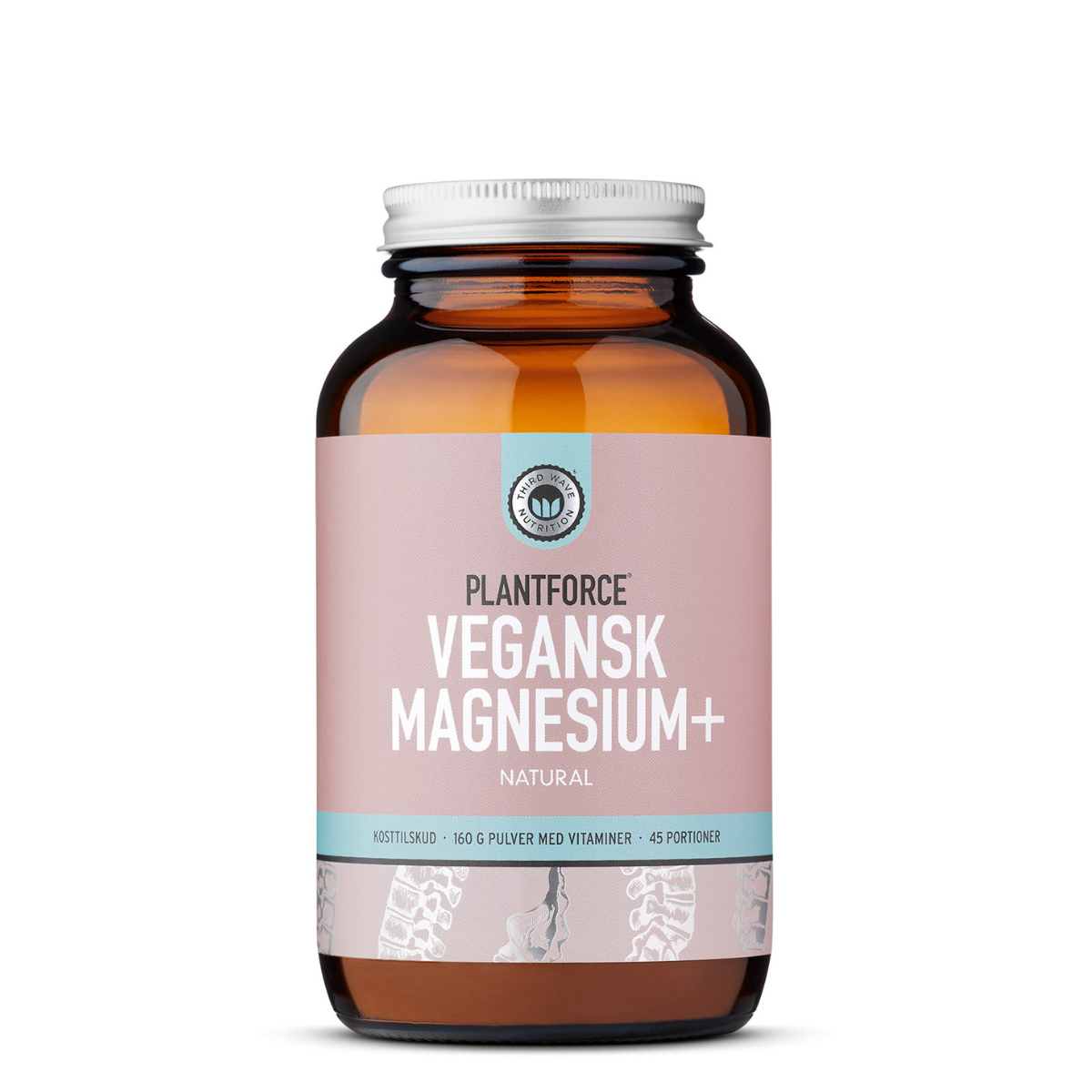 Plantforce Vegansk Magnesium+ Natural, 160 g