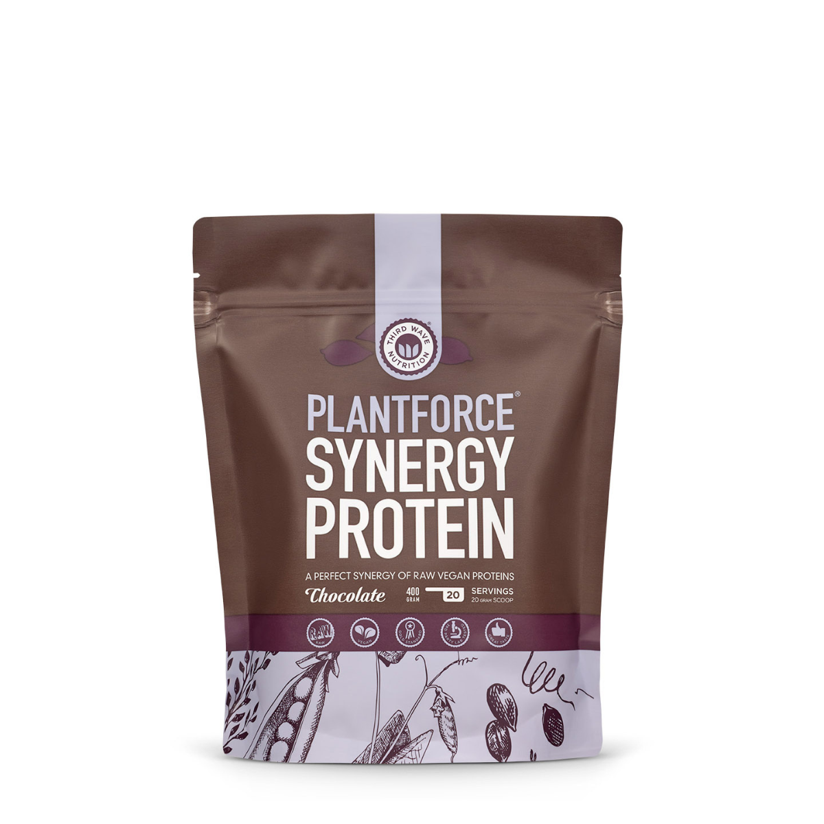 Plantforce Synergy Protein Chocolate, 400 g