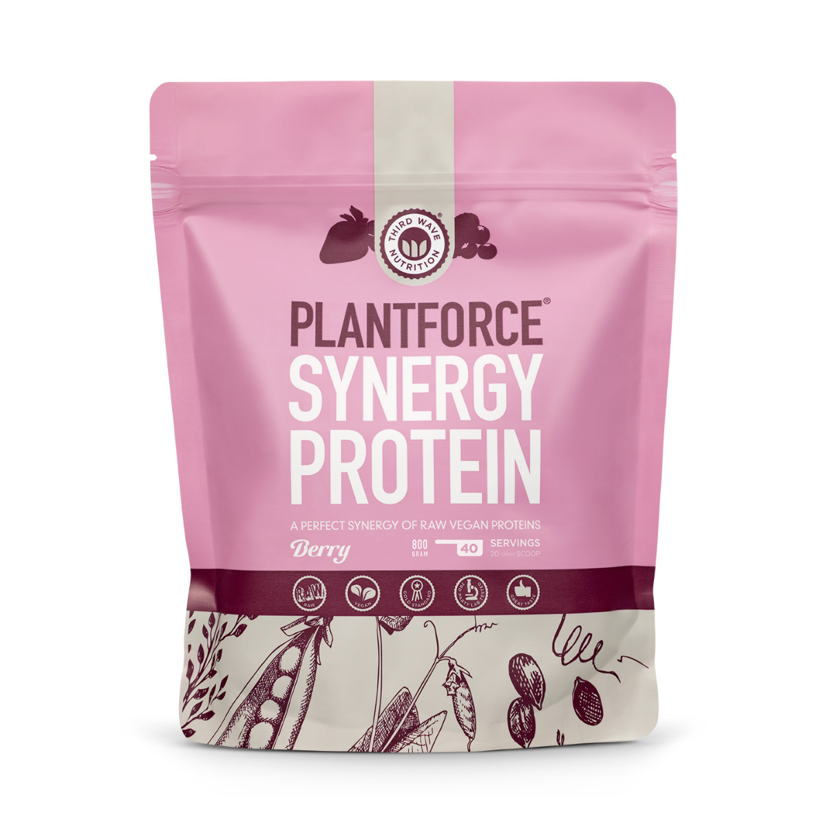 Plantforce Synergy Protein Berry, 800 g