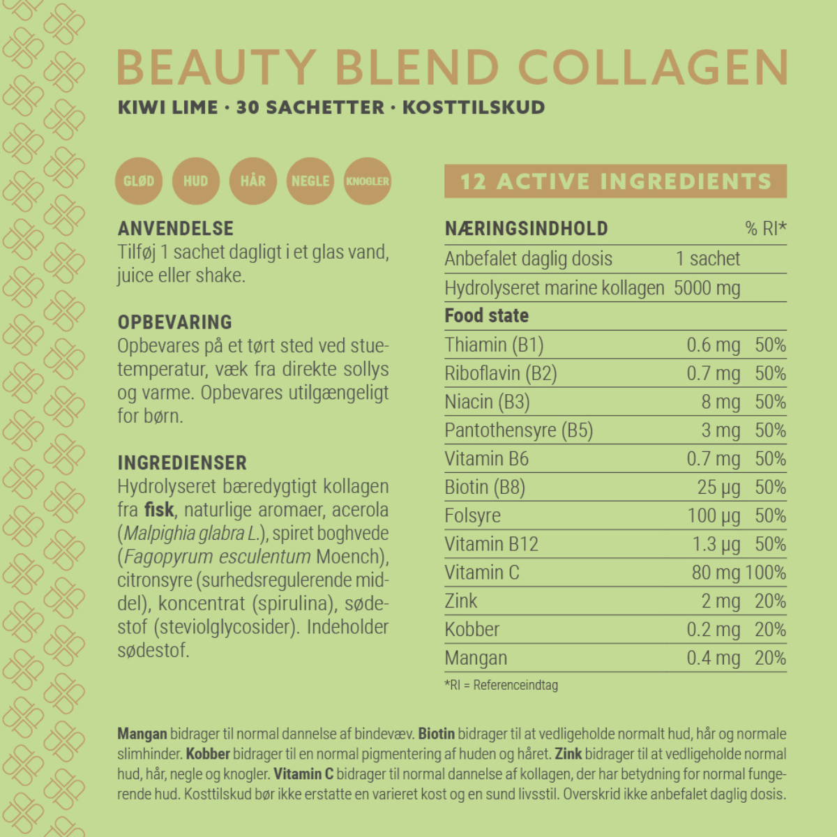 Plent Beauty Blend Collagen Kiwi Lime, 30 breve