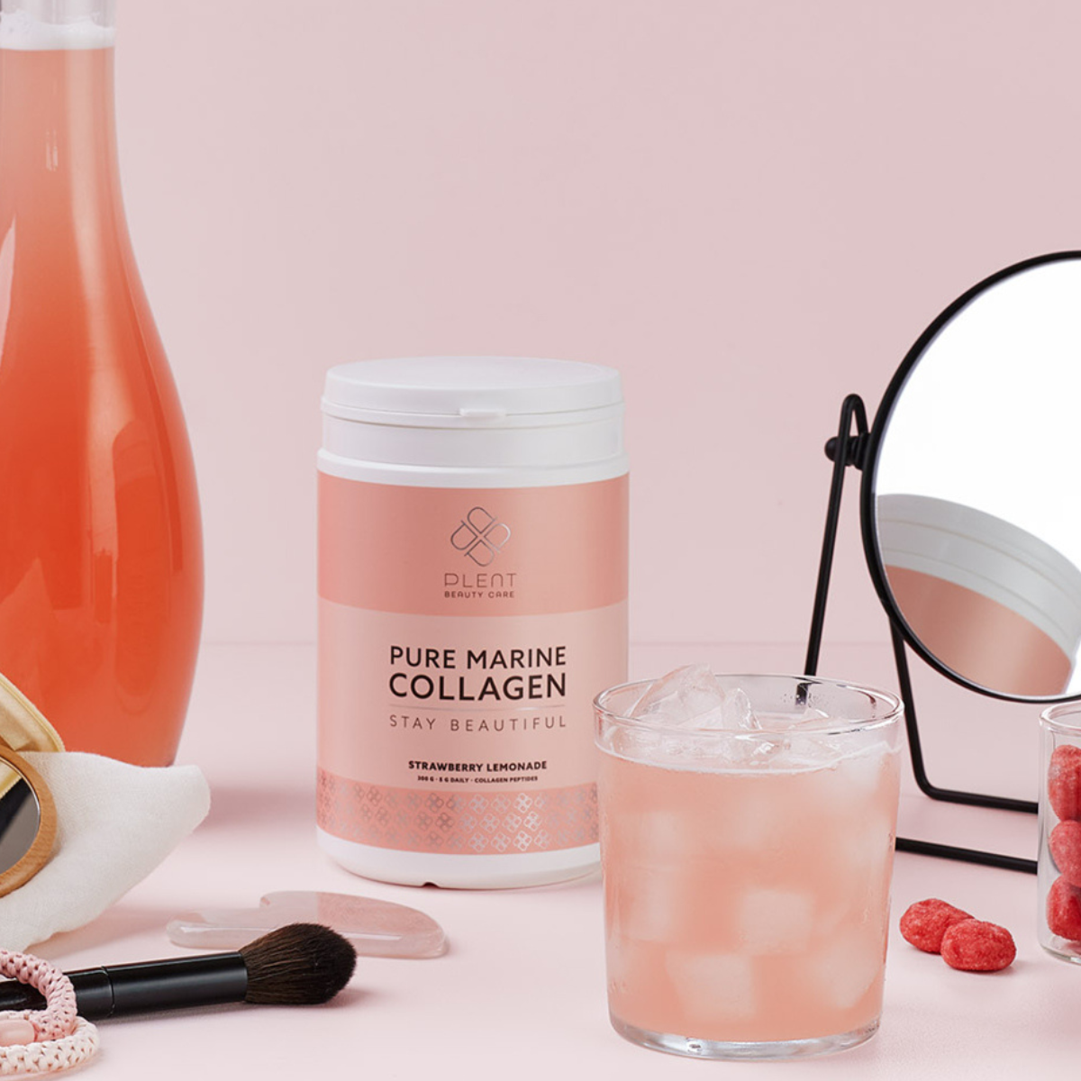 Plent Marine Collagen Strawberry Lemonade, 300 g