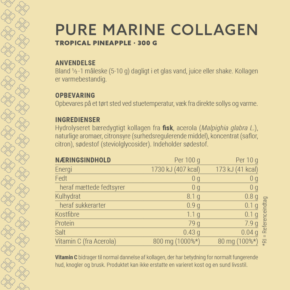 Plent Marine Collagen Tropical Pinapple, 300 g