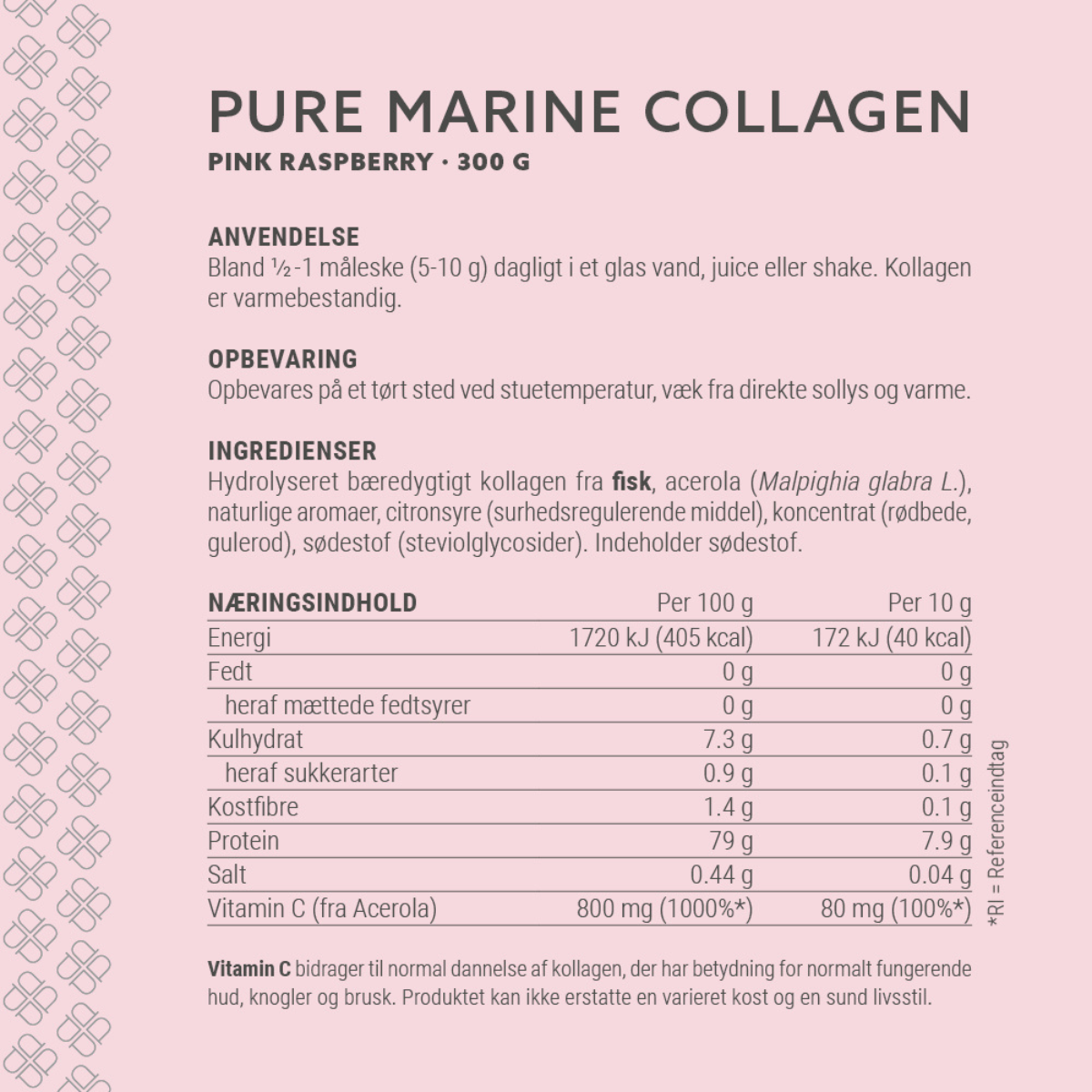 Plent Marine Collagen Pink Raspberry, 300 g